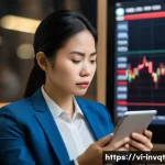 Home 22 리스크 성향에 따른 투자 성과 비교 - **Prompt:** A dynamic split image showcasing two distinct Vietnamese investors reacting to market fl...