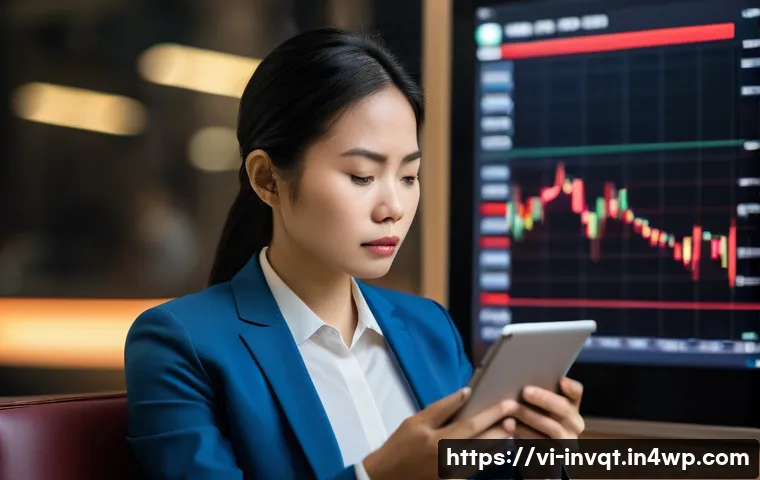 리스크 성향에 따른 투자 성과 비교 - **Prompt:** A dynamic split image showcasing two distinct Vietnamese investors reacting to market fl...